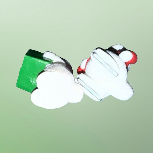 Vintage1991 Holiday Ornaments Mini Decorations Fox & Mouse Figures1.5’’ A29 - Picture 5 of 5